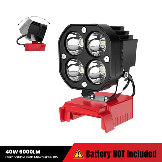 💡LED Work Light Compatible with Milwaukee 18V Battery/Dewalt 18V&20V Battery